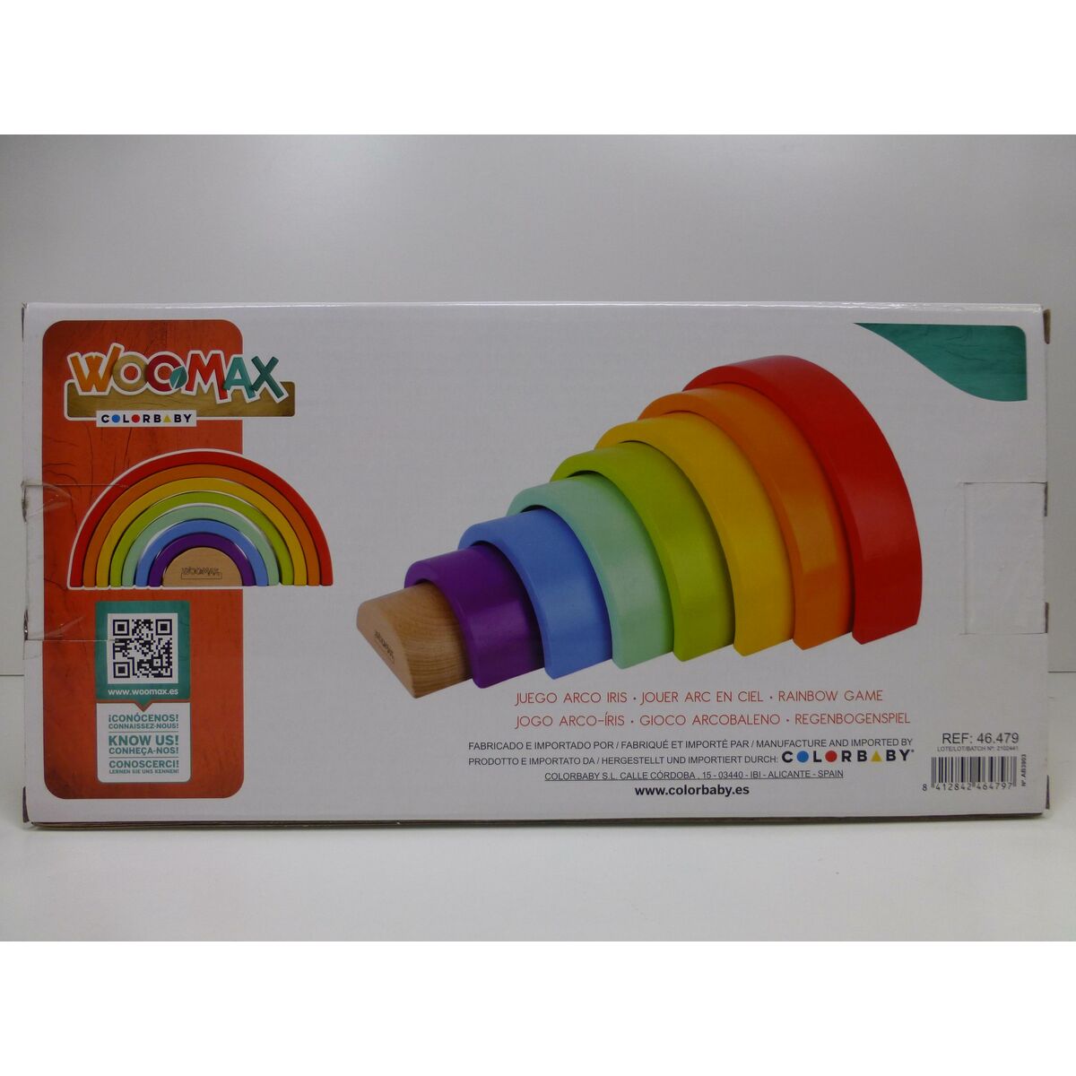 Puzzle enfant en bois Woomax Arc-en-ciel 8 Pièces 4 Unités