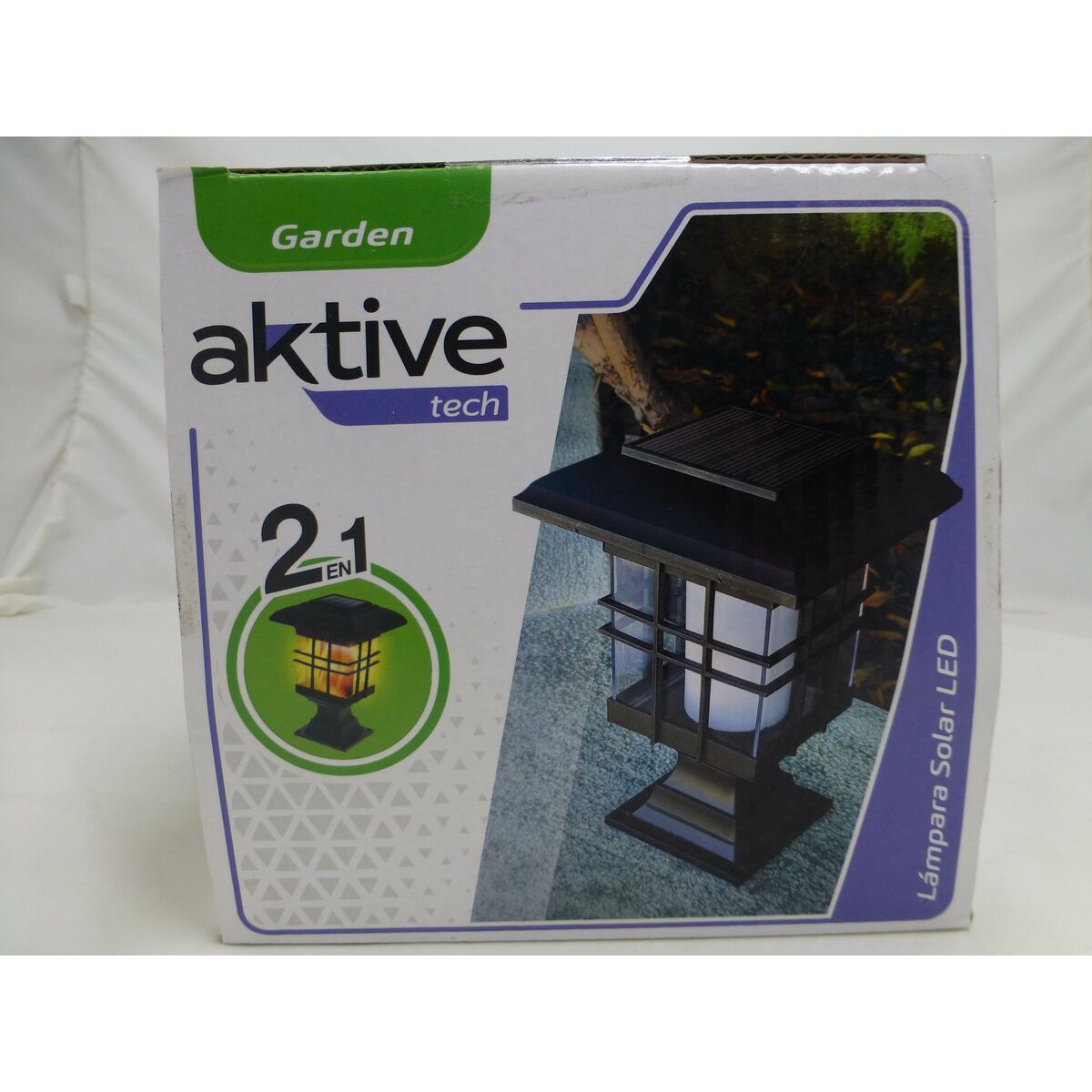 Set de bornes de jardin solaires Aktive Plastique 13,5 x 46 x 13,5 cm (4 Unités)