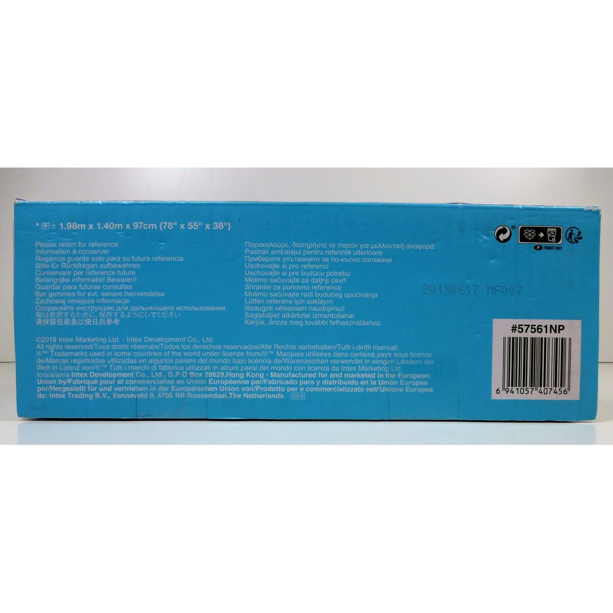 Matelas Gonflable Licorne Intex 201 x 97 x 140 cm (4 Unités)