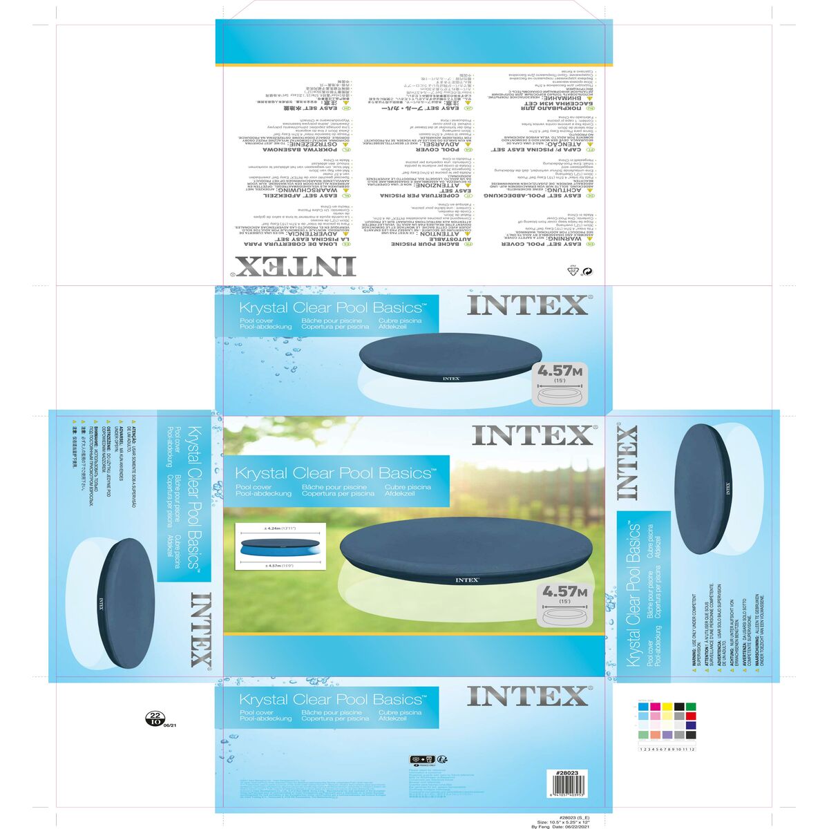 Bâches de piscine Intex 28023 EASY SET Ø 457 cm 457 x 20 x 457 cm