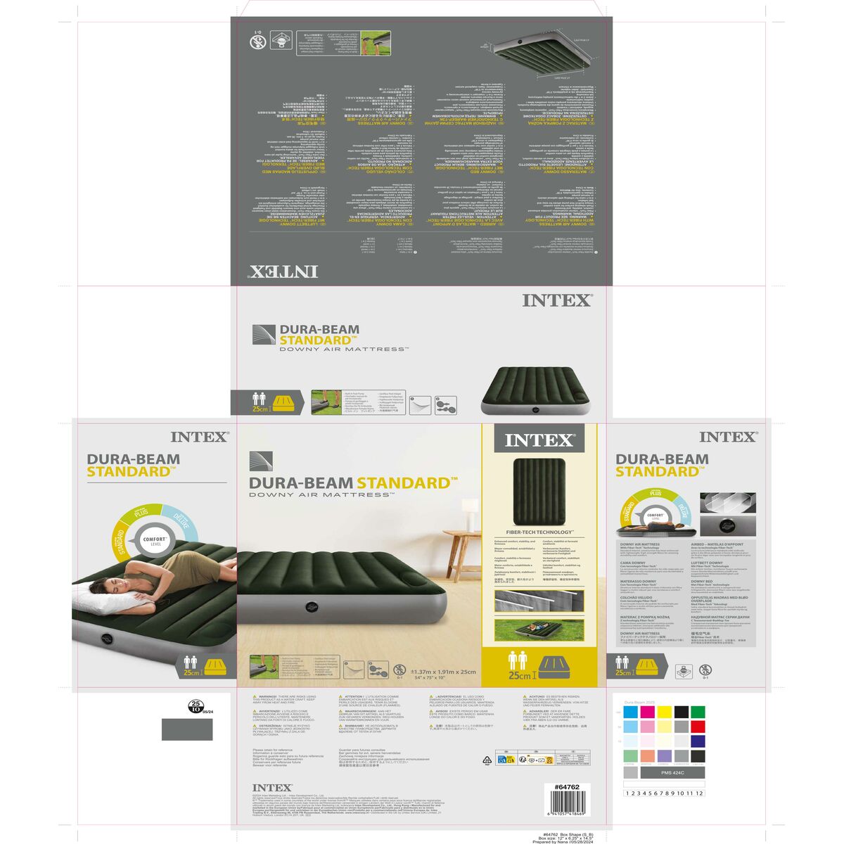 Air bed Intex 137 x 25 x 191 cm (3 Unités)