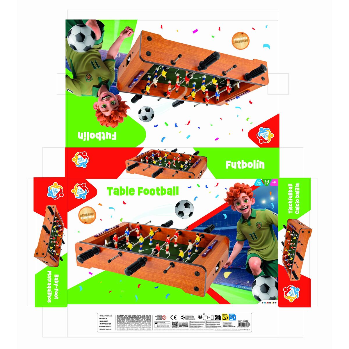 Baby-Foot de table CB Games 50 x 9,5 x 31 cm (4 Unités)