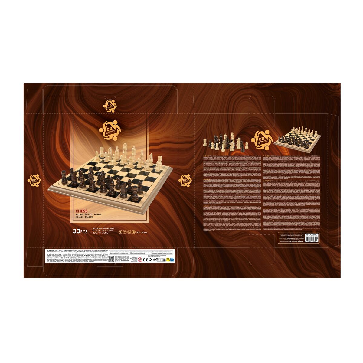 Jeu d'Échecs CB Games Bois (4 Unités)