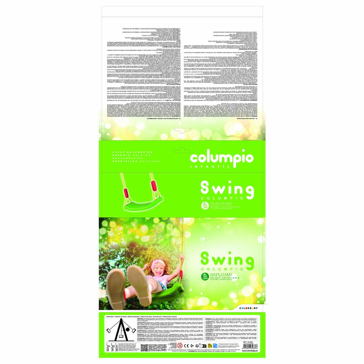 Siège pivotant Colorbaby 43 x 175 x 17 cm (4 Unités)