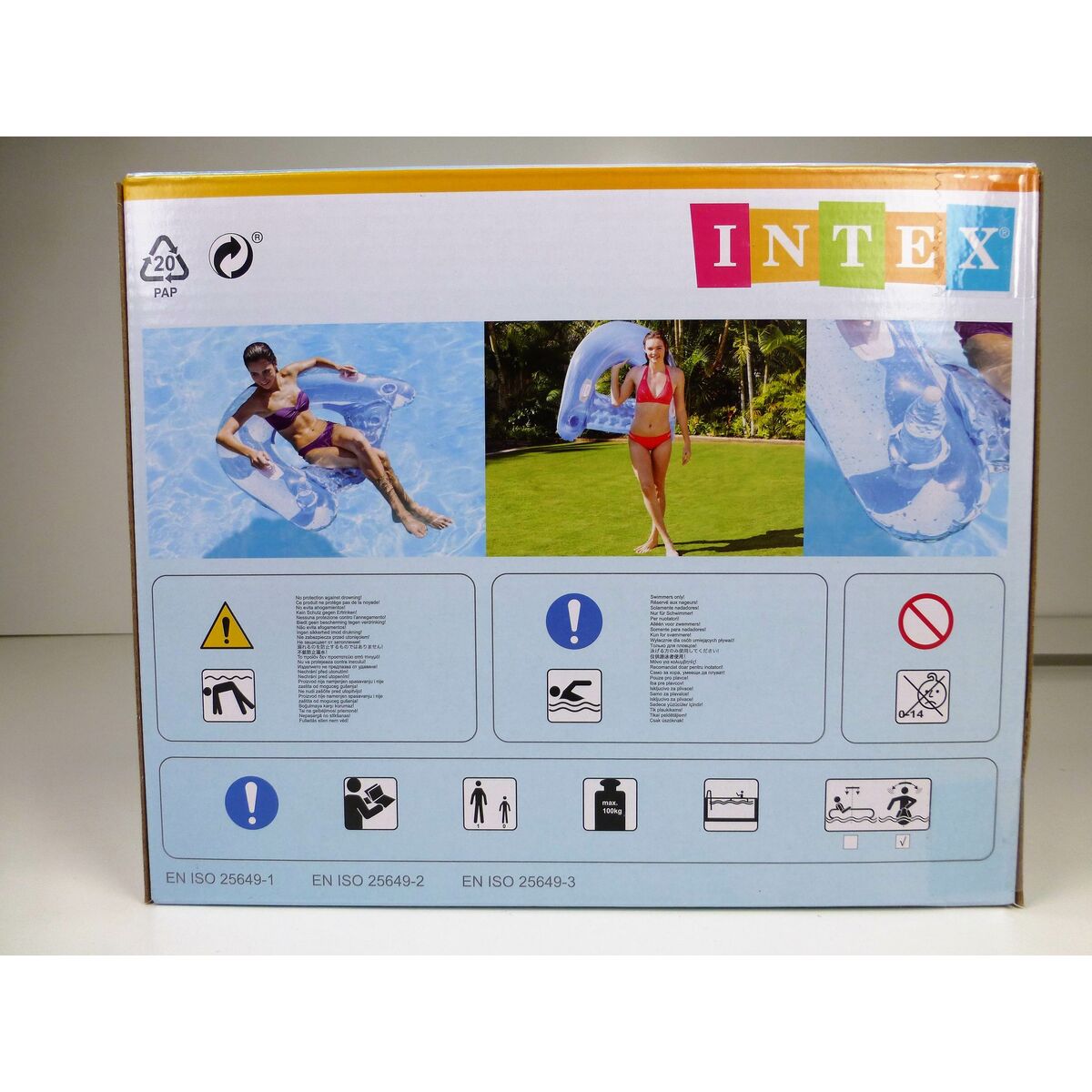 Chaise gonflable pour piscine Intex Sit N'Float 152 x 28 x 99 cm