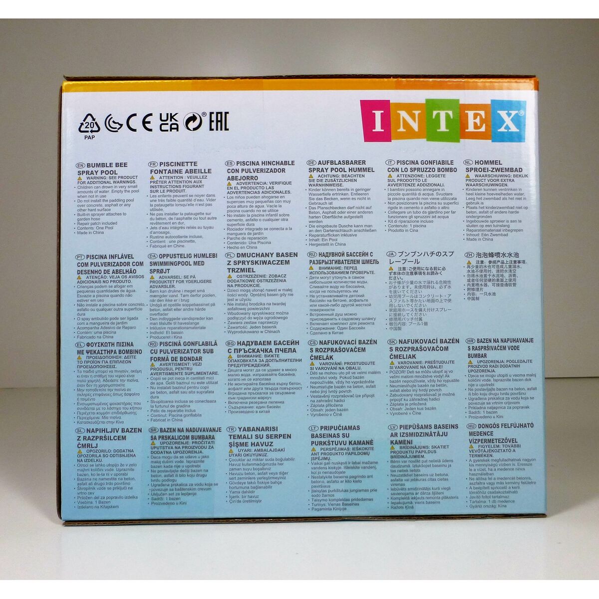 Pataugeoire gonflable pour enfants Intex Abeille 56 L 127 x 102 x 28 cm (6 Unités)