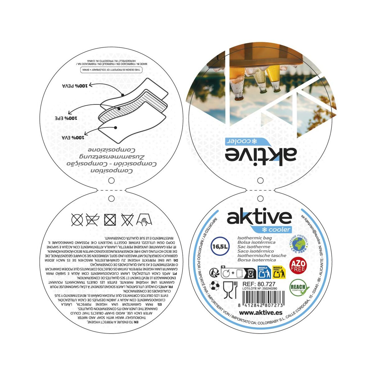 Sac Thermique Aktive 36 x 22 x 21 cm (6 Unités)