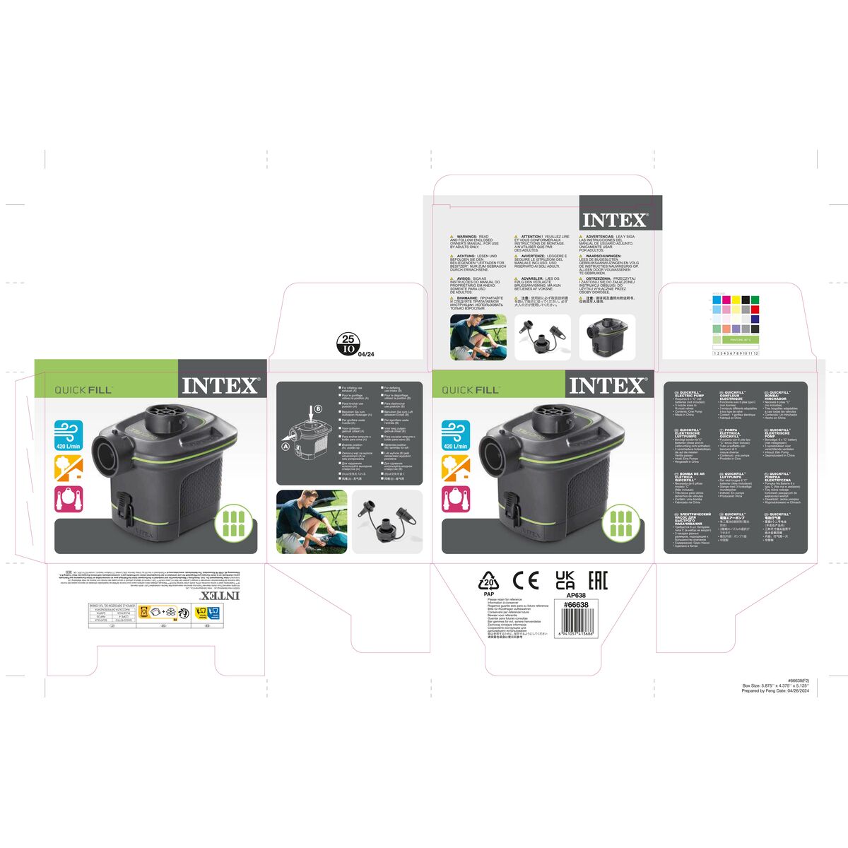 Pompe à Air Electrique Intex Quick FIll (6 Unités)