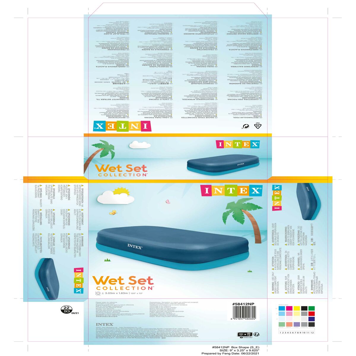 Bâches de piscine Intex 58412NP 305 x 51 x 183 cm