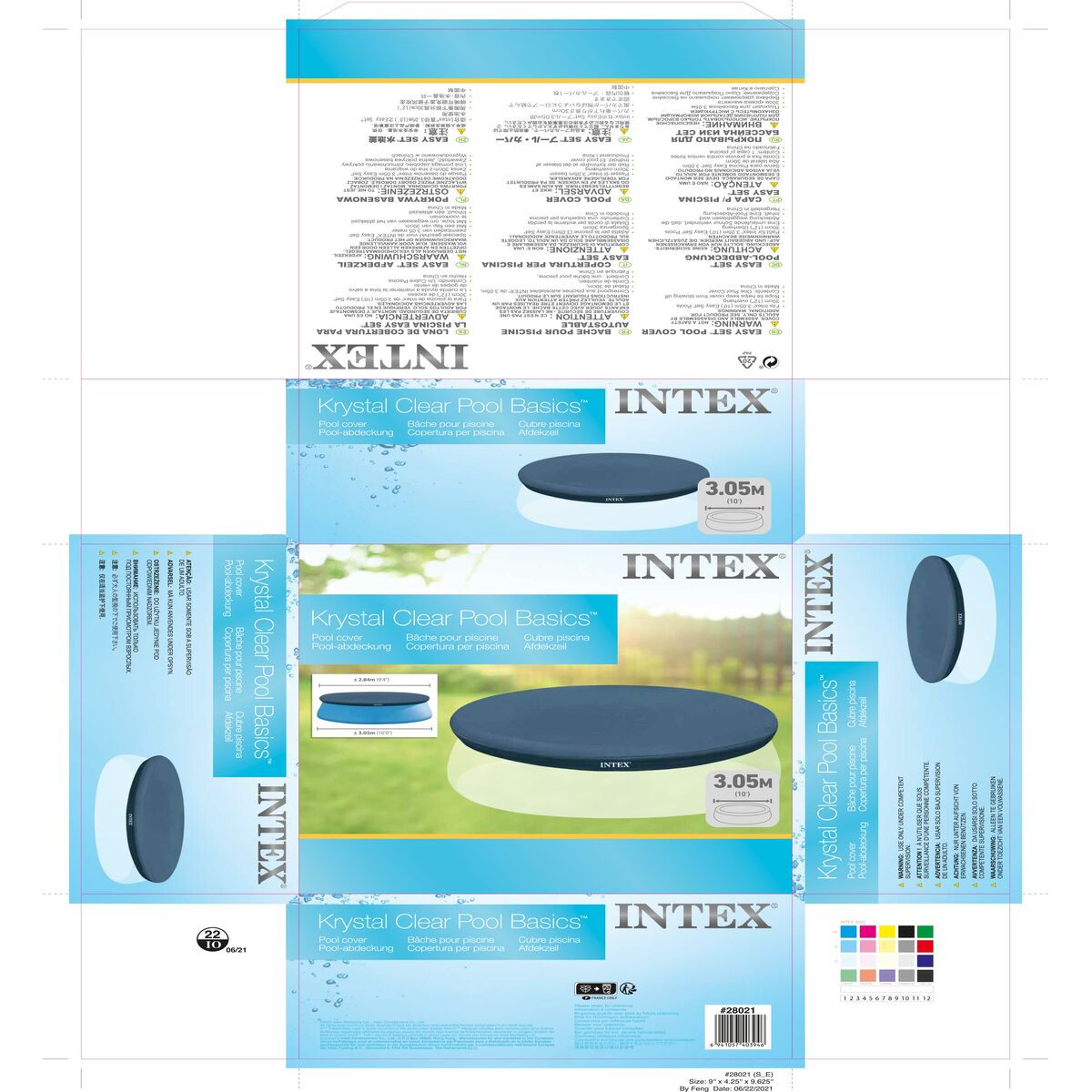Bâches de piscine Intex 28021 EASY SET 284 x 30 x 284 cm