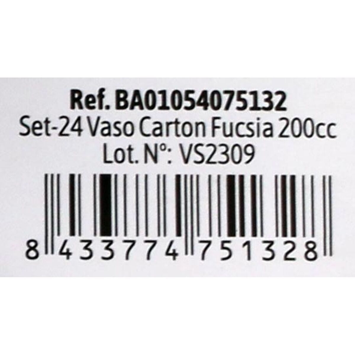 Set de Verres Algon Carton Produits à usage unique 200 ml Fuchsia 36 Unités (24 Pièces)