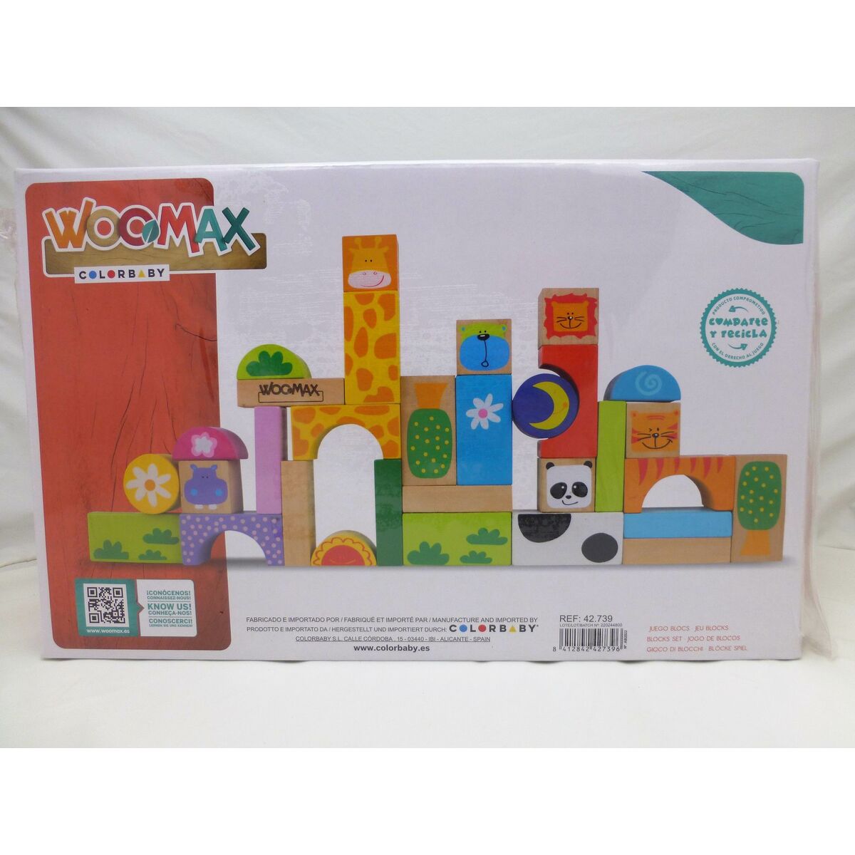 Set de construction Woomax animaux 32 Pièces (6 Unités)