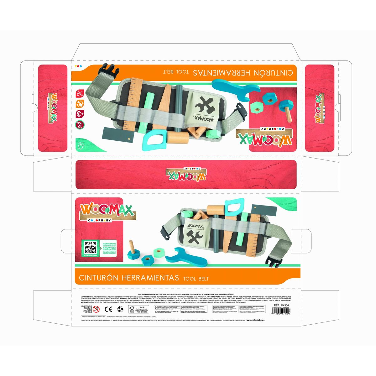 Outils à jouer Woomax 12 Pièces 31 x 14 x 2,5 cm 6 Unités