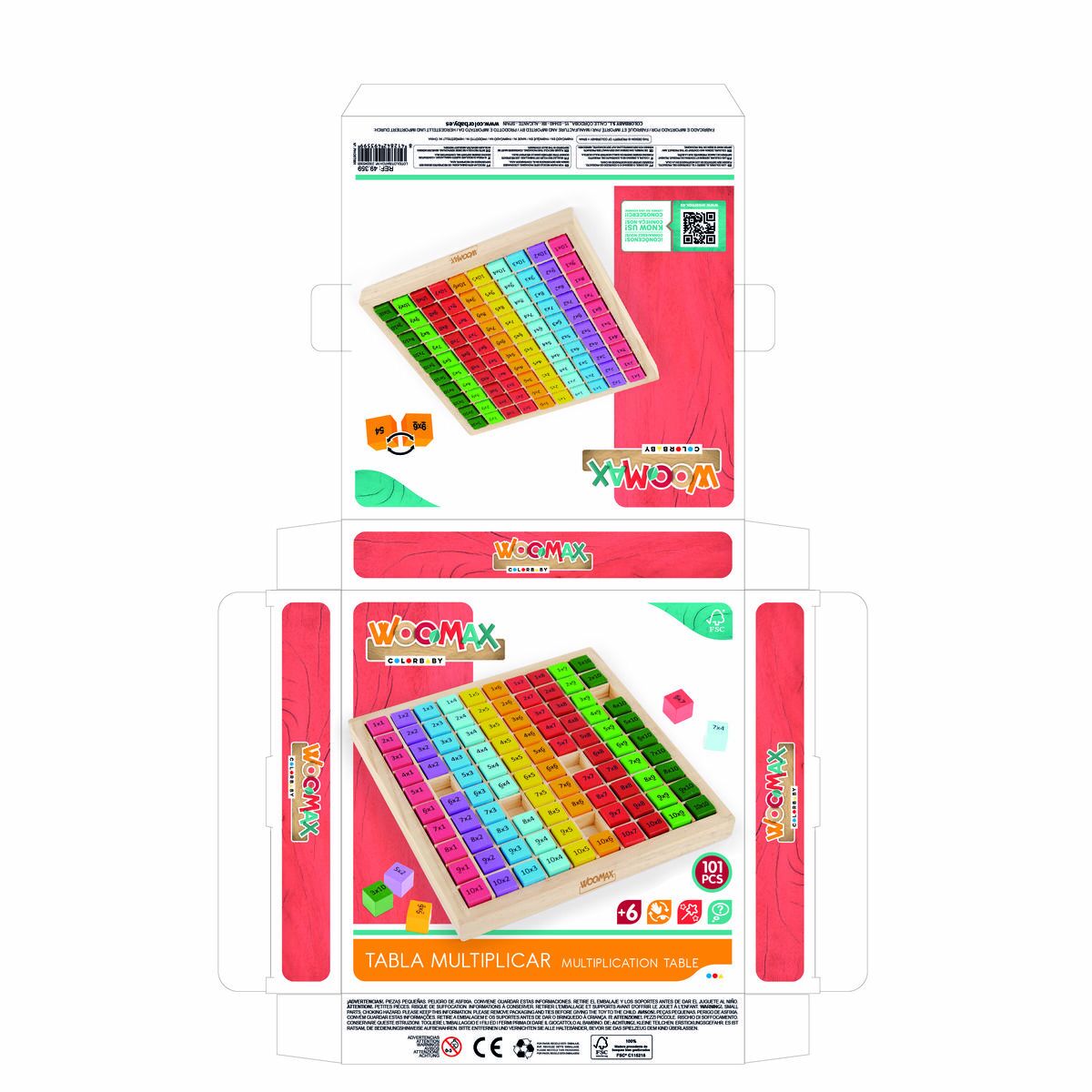 Jeu d’habileté Woomax 101 Pièces 19 x 2 x 19 cm (6 Unités)