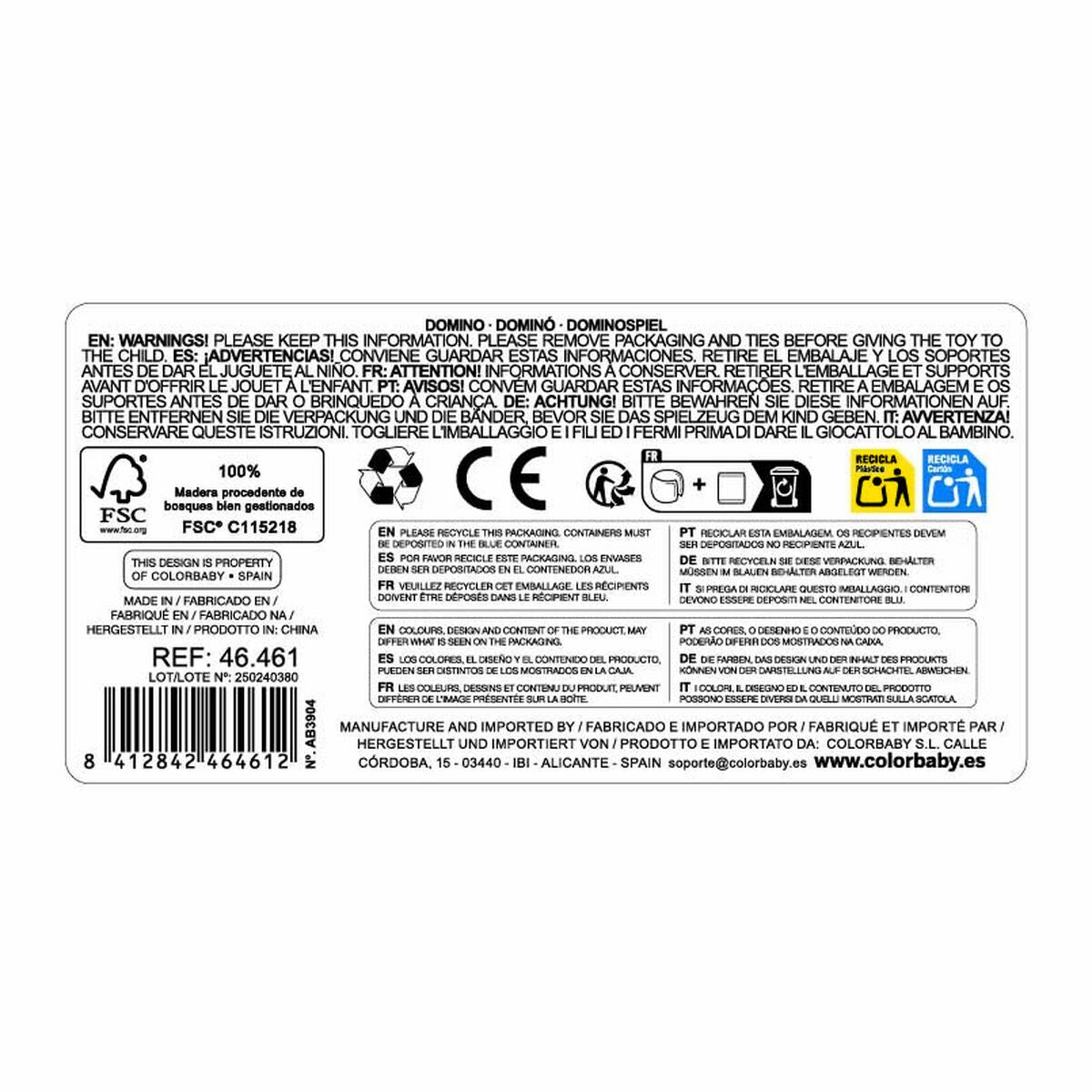 Domino Woomax animaux (12 Unités)