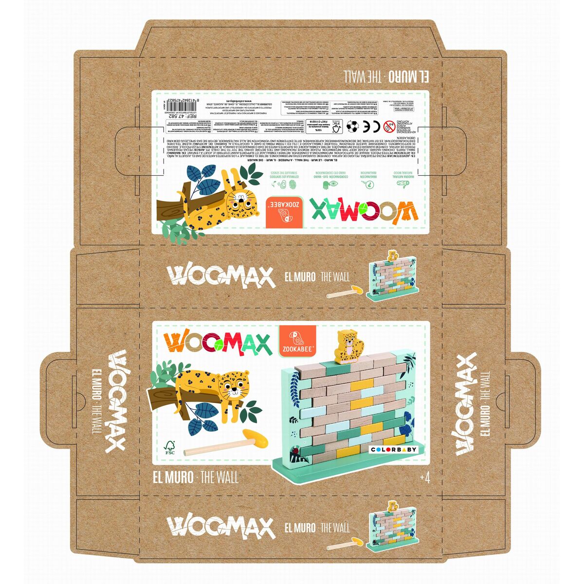 Set de construction Woomax animaux 44 Pièces (6 Unités)
