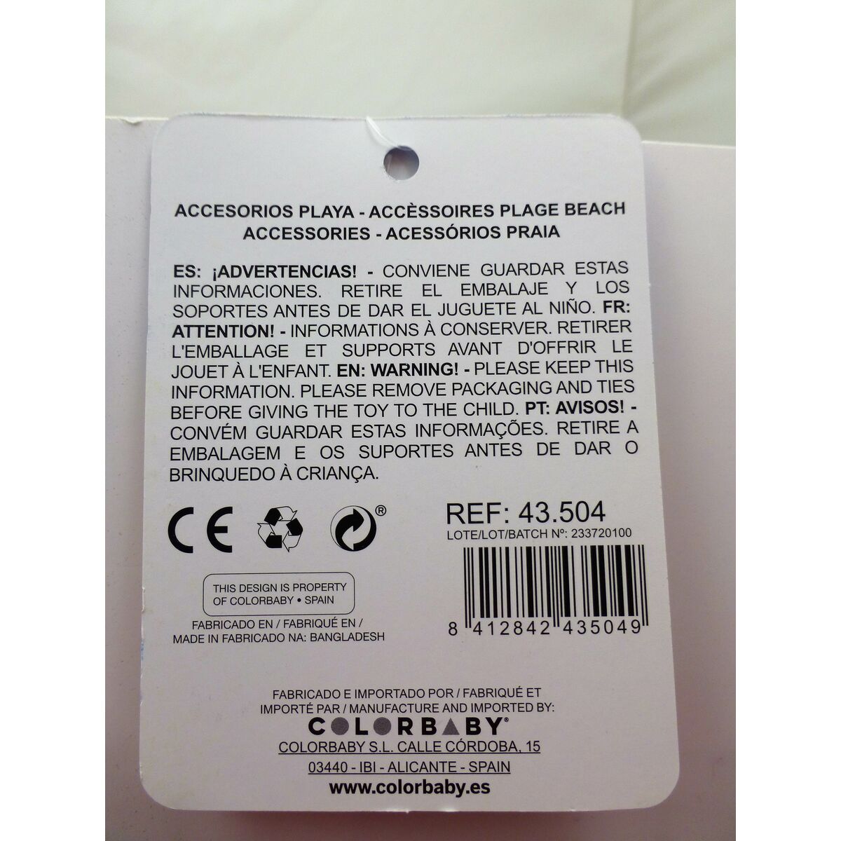 Set de jouets de plage Colorbaby 7 Pièces Camion (18 Unités)