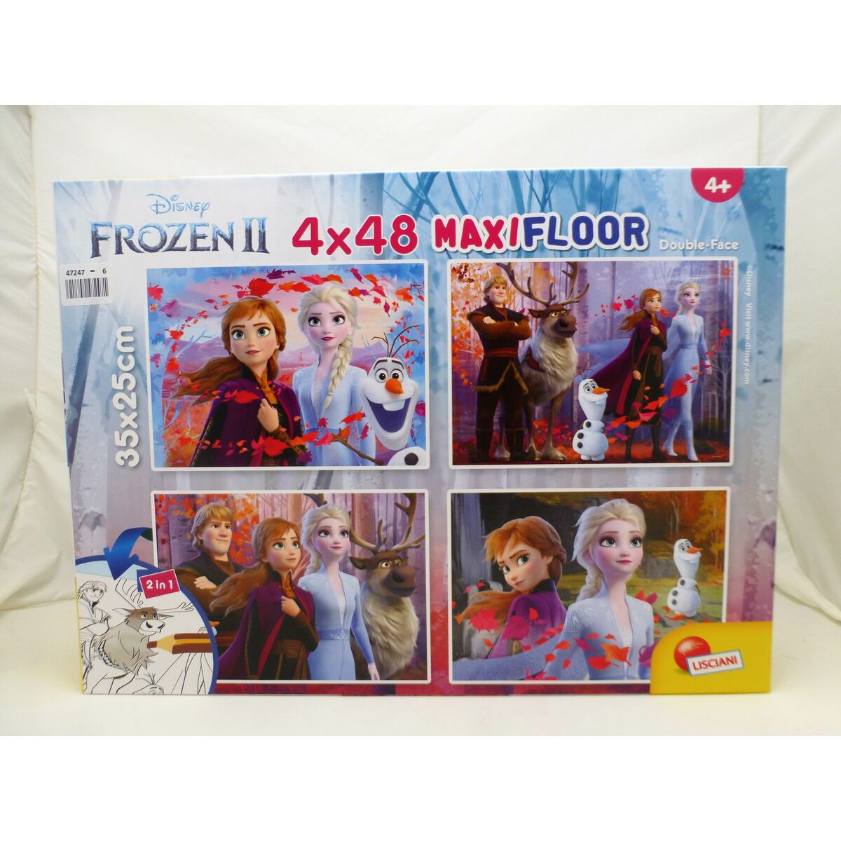 Puzzle Enfant Frozen Double face 4 en 1 48 Pièces 35 x 1,5 x 25 cm (6 Unités)