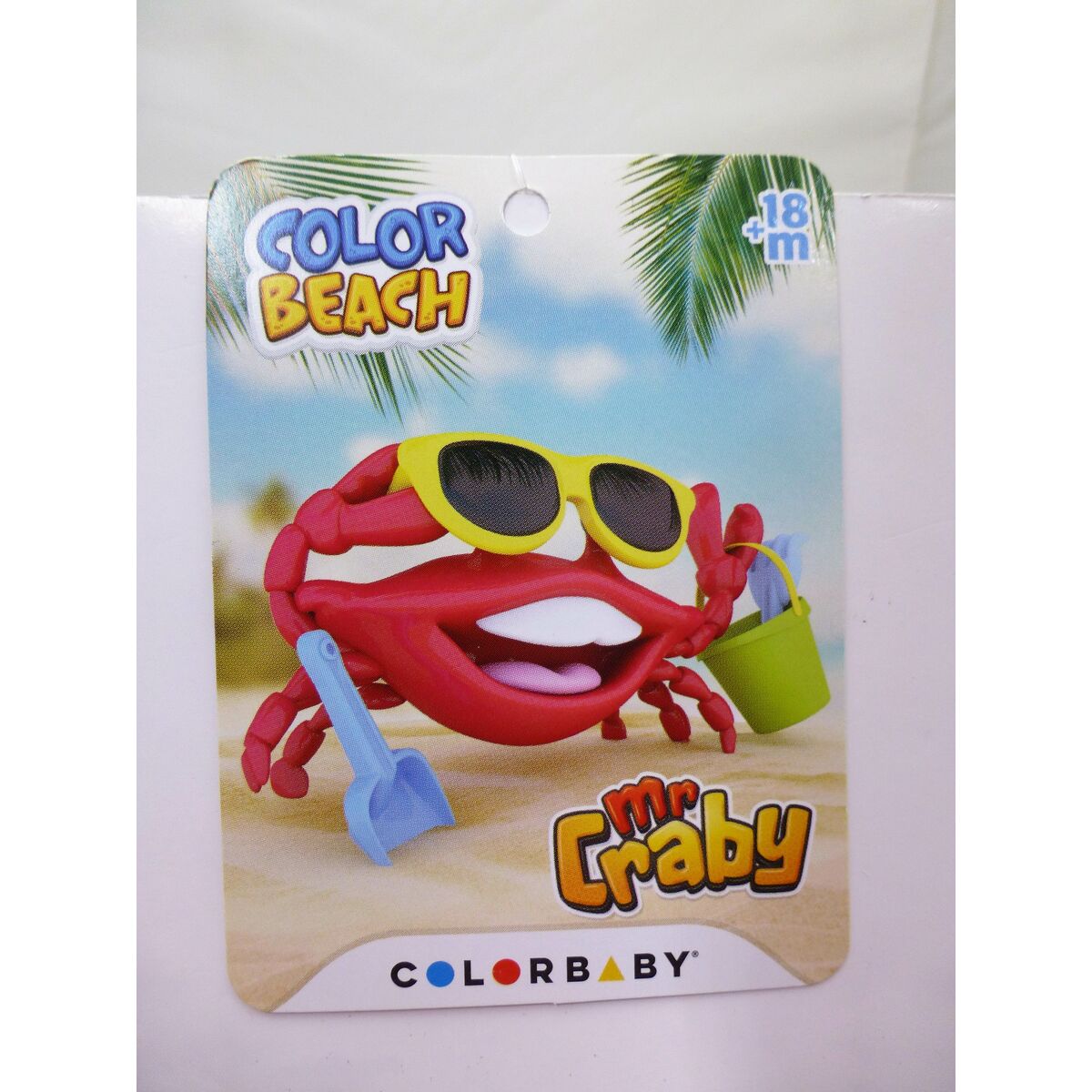 Set de jouets de plage Colorbaby Mr Craby Ø 18 cm polypropylène (16 Unités)