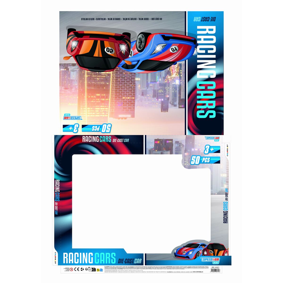 Jeu de Véhicules Speed & Go 7,5 x 2 x 3 cm (6 Unités)