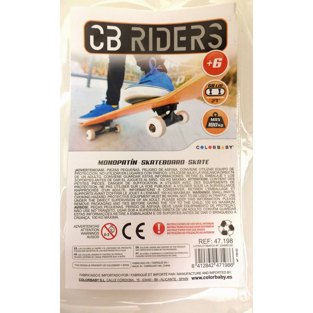 Skateboard Colorbaby CB Riders (2 Unités)