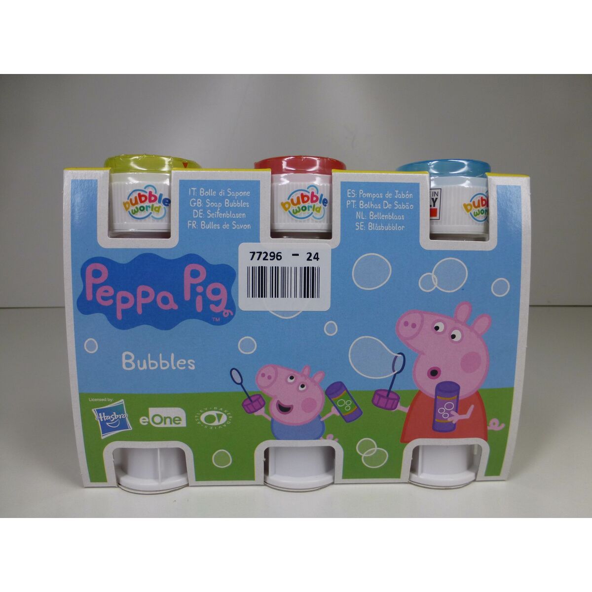 Set de souffleurs de bulles Peppa Pig 3 Pièces 60 ml (24 Unités)