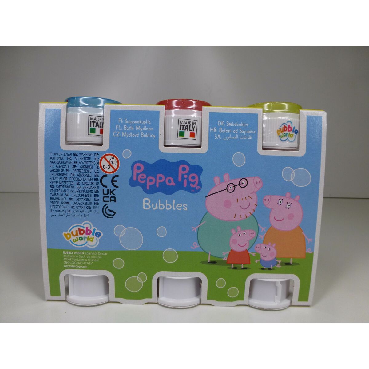 Set de souffleurs de bulles Peppa Pig 3 Pièces 60 ml (24 Unités)