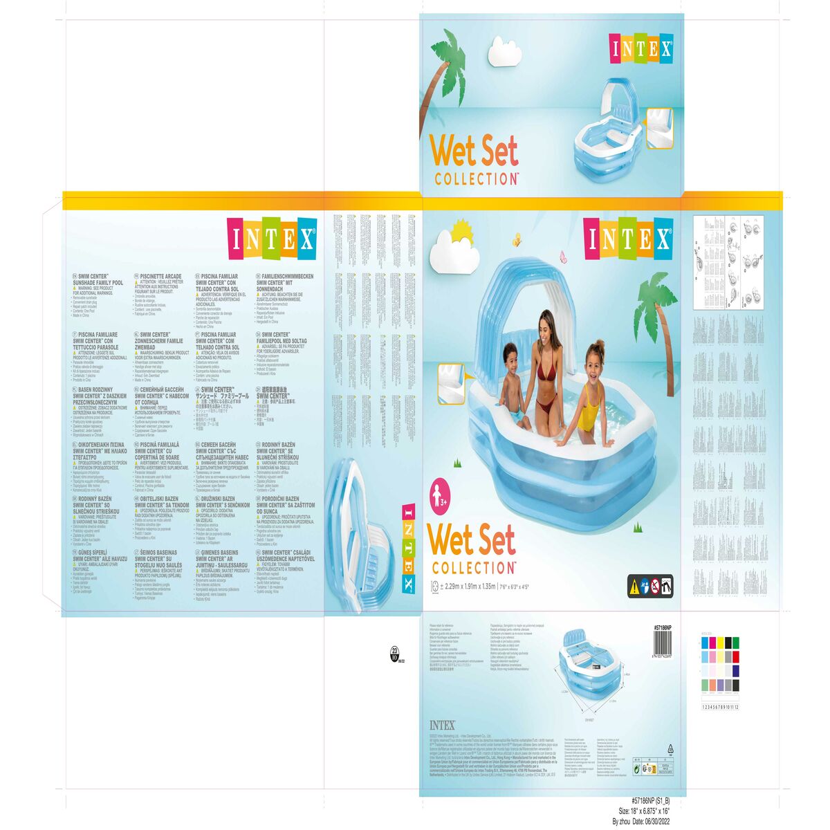 Piscine gonflable Intex Bleu 530 l 229 x 135 x 191 cm (2 Unités)