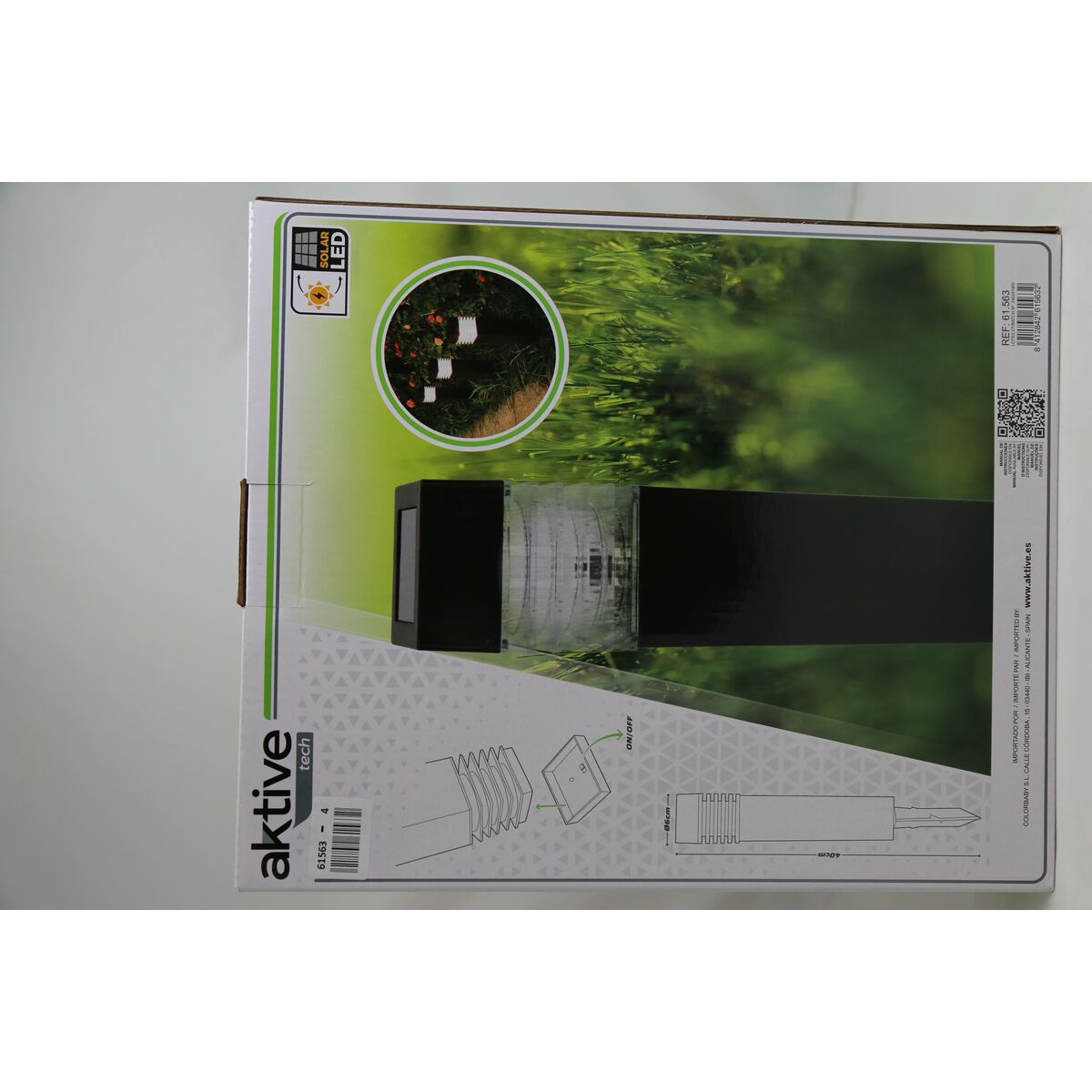 Set de bornes de jardin solaires Aktive 4 Pièces Plastique 6 x 39,5 x 6 cm (4 Unités)