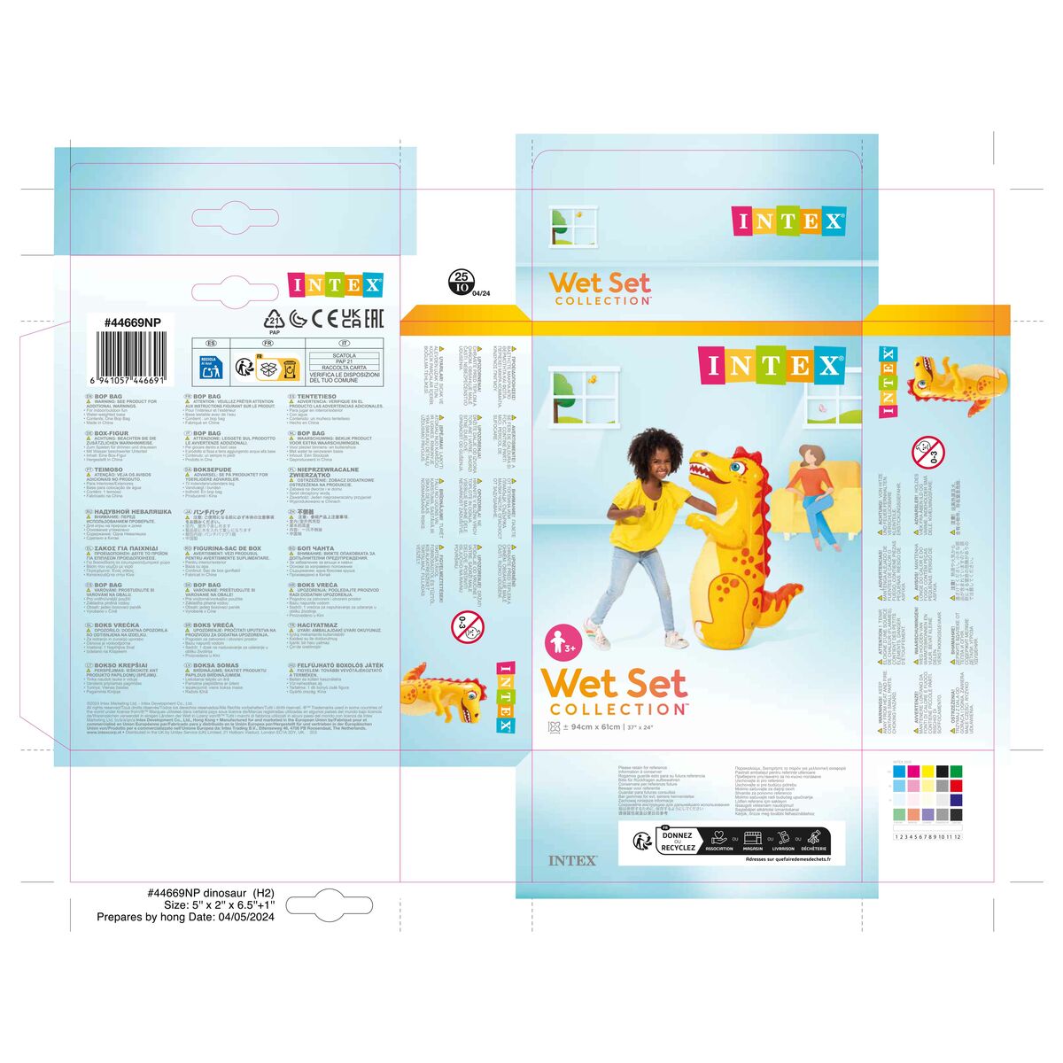 Personnage pour piscine gonflable Intex 61 x 94 x 61 cm (24 Unités)