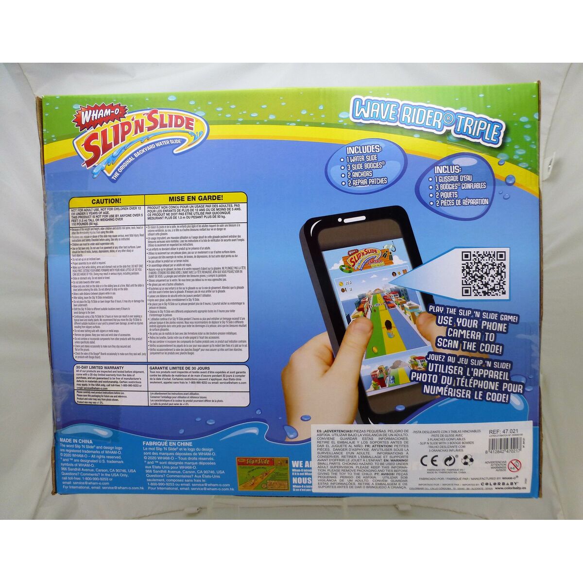 Toboggan d'eau 200 x 12 x 480 cm Multicouleur