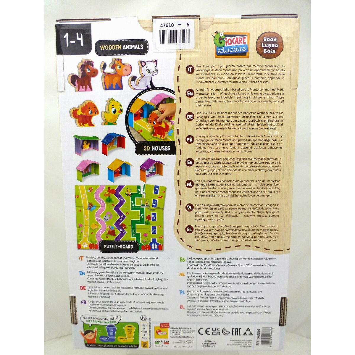 Puzzle Enfant Lisciani Giochi 48 x 1 x 36 cm Ferme 12 Pièces 27 Pièces (6 Unités)