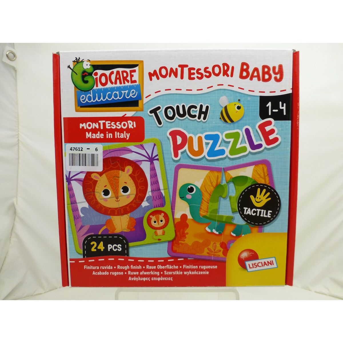 Puzzle Enfant Lisciani Giochi 16 x 0,1 x 16 cm Tactile 24 Pièces 4 Pièces (6 Unités)