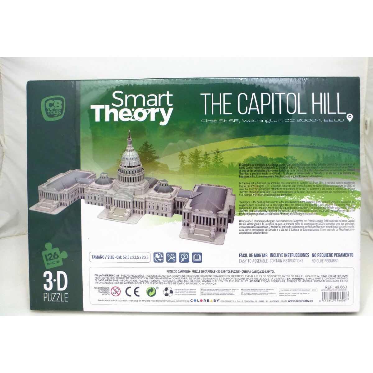 Puzzle 3D Colorbaby Capitolio 126 Pièces 52,5 x 20,5 x 23,5 cm (6 Unités)