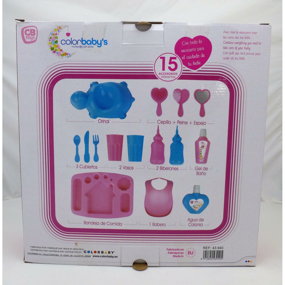 Accessoires pour poupées Colorbaby Poupée Bébé 15 Pièces 20 x 2 x 15 cm 12 Unités