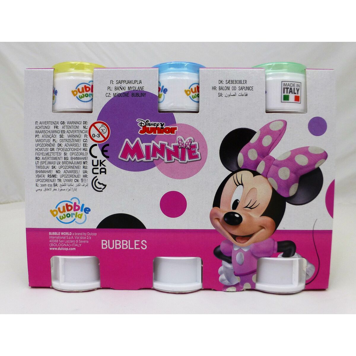 Jeu de Bulles de Savon Minnie Mouse 3,8 x 11,5 x 3,8 cm (24 Unités)