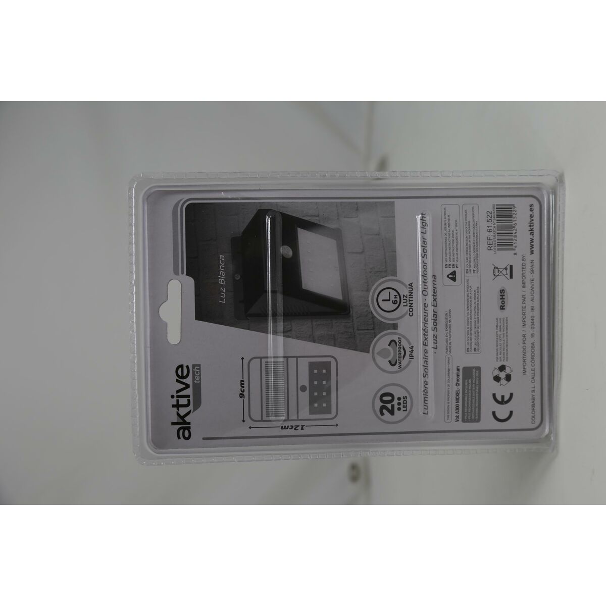 Lampe LED avec Capteur de Mouvement Aktive Plastique 9 x 12 x 5 cm (6 Unités)