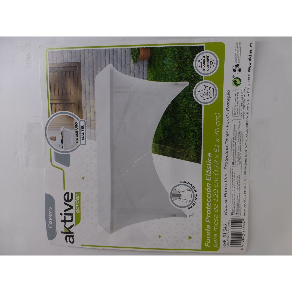 Étui de protection Aktive Blanc 122 x 76 x 61 cm Table Accessoires Voitures Route (6 Unités)