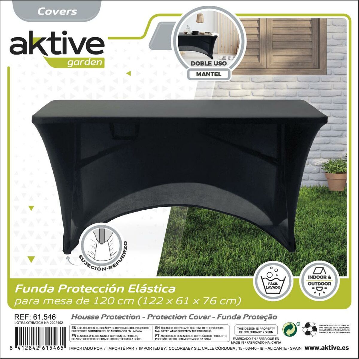 Étui de protection Aktive Noir 122 x 76 x 61 cm Table Accessoires Voitures Route (6 Unités)