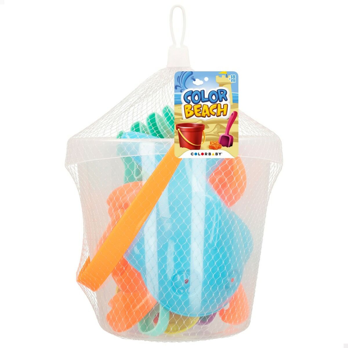 Set de jouets de plage Colorbaby Ø 18 cm (24 Unités)
