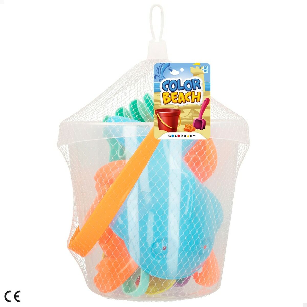 Set de jouets de plage Colorbaby Ø 18 cm (24 Unités)
