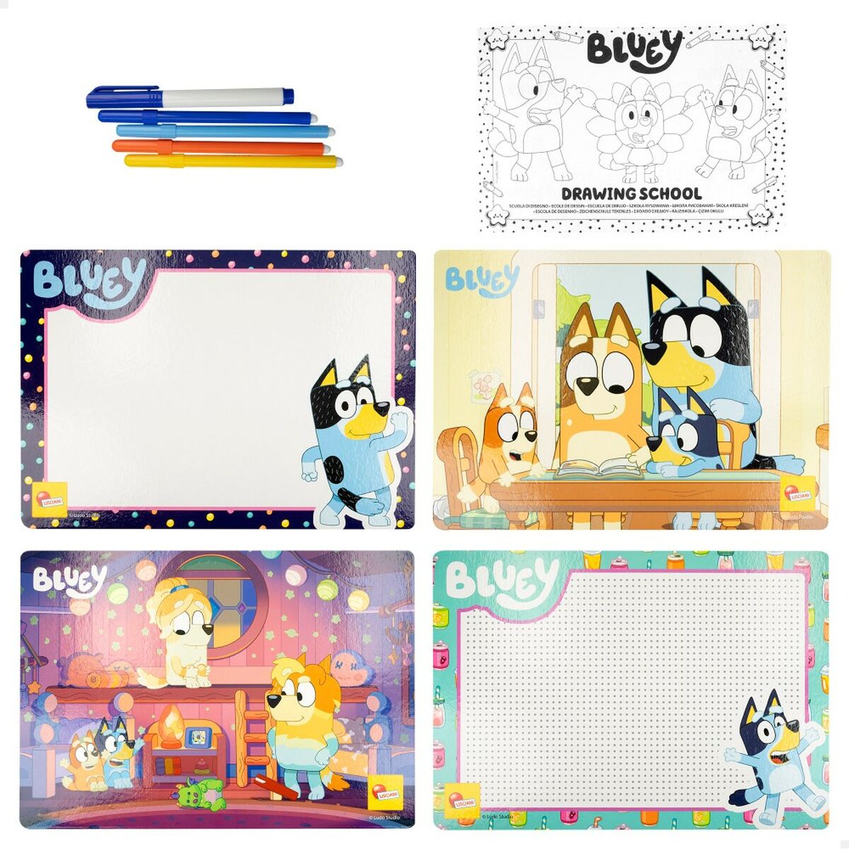 Kit de Dessin Bluey Pocket Drawing School (12 Unités)