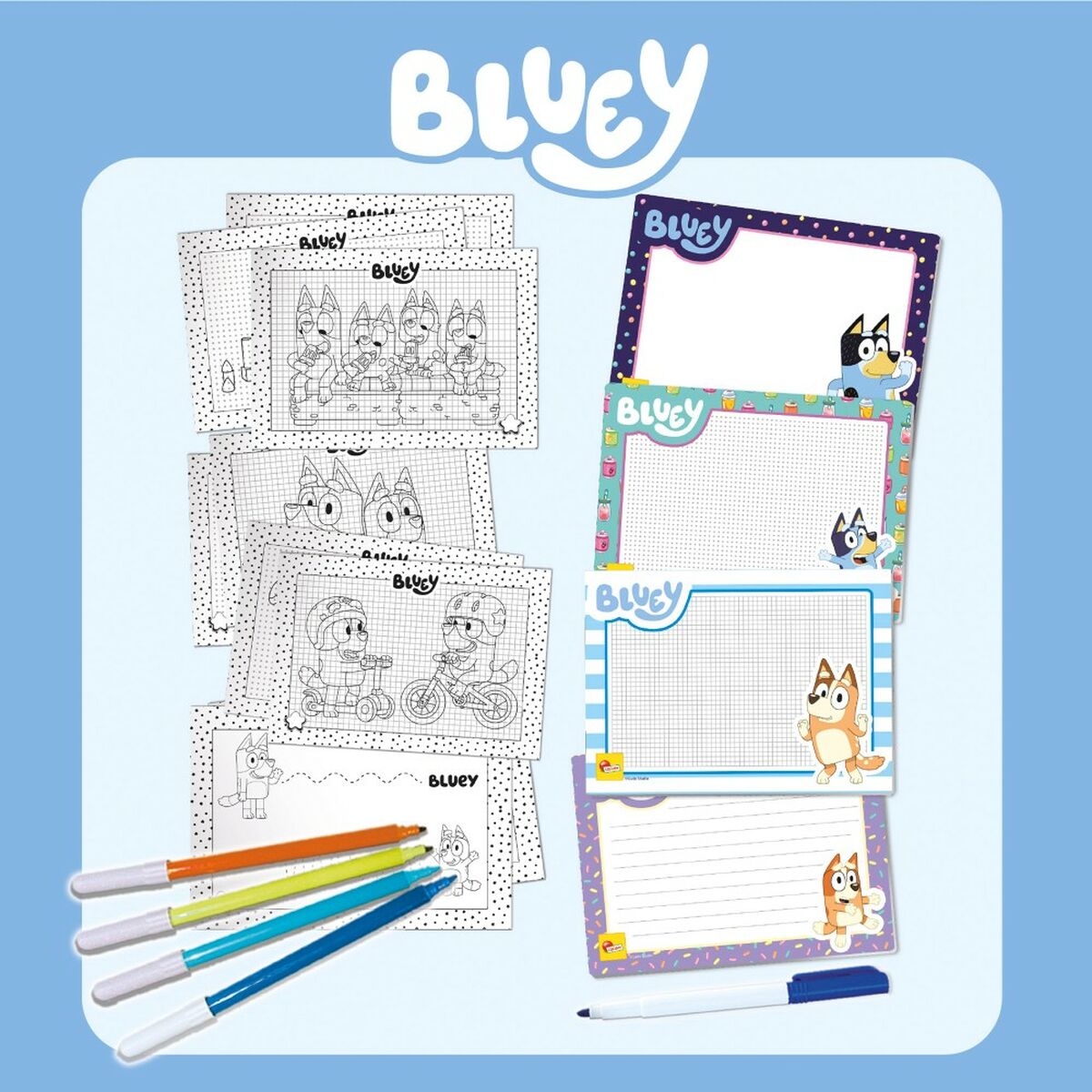 Kit de Dessin Bluey Pocket Drawing School (12 Unités)
