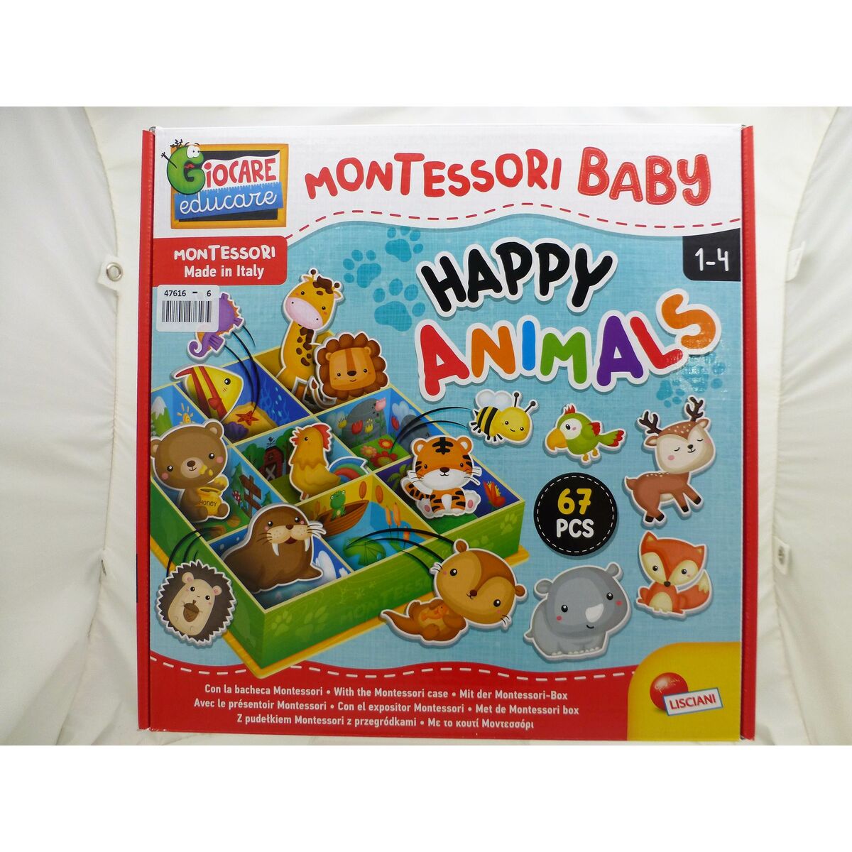 Jouet Educatif Lisciani Giochi 26 x 6 x 26 cm animaux Méthode Montessori 67 Pièces (6 Unités)