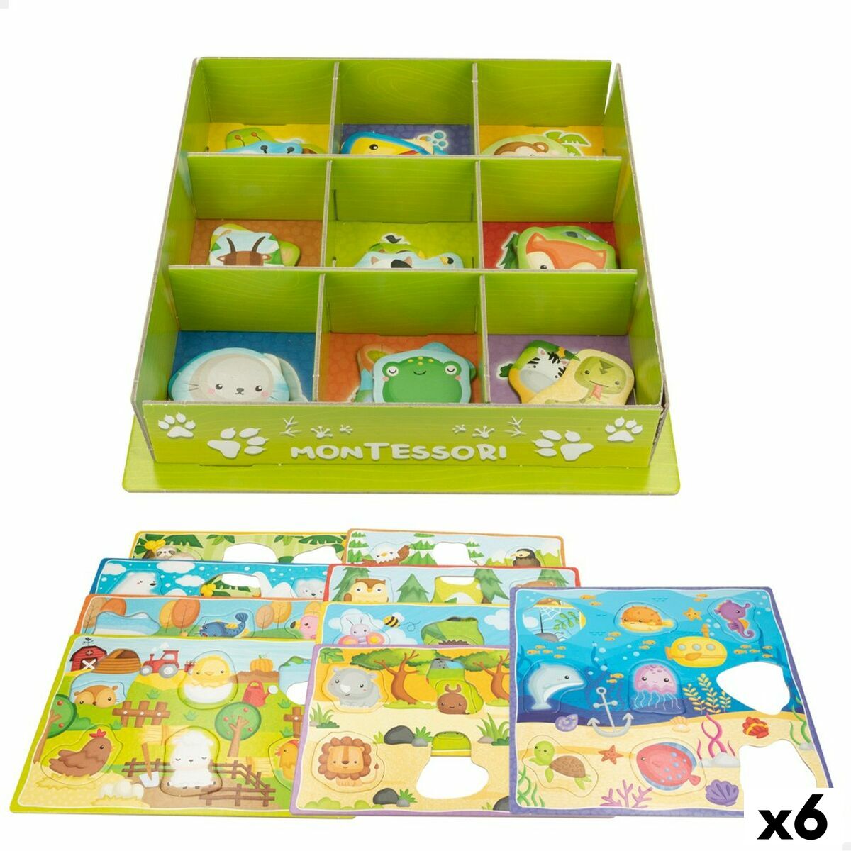Jouet Educatif Lisciani Giochi 26 x 6 x 26 cm animaux Méthode Montessori 67 Pièces (6 Unités)