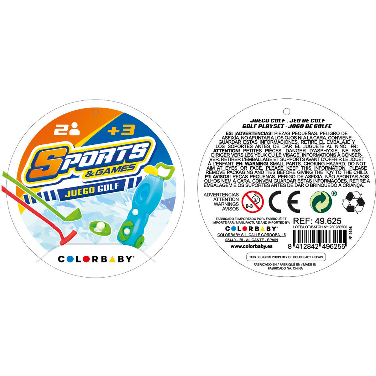 Jeu de visée Colorbaby 15 x 51 x 13 cm (6 Unités)