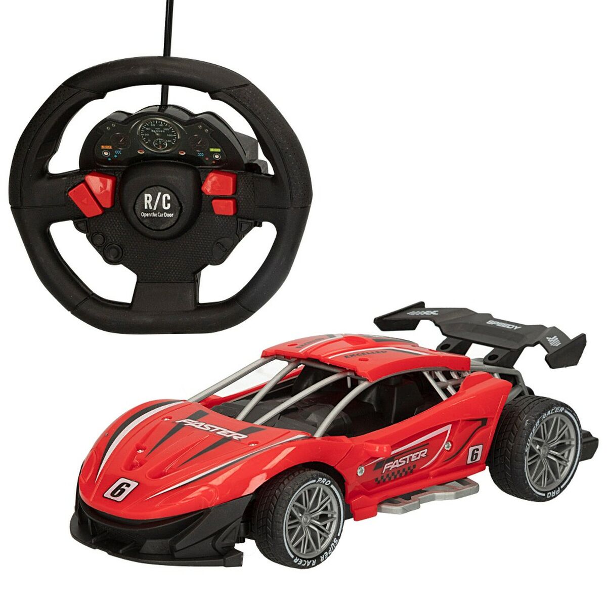 Voiture Télécommandée Speed & Go 22 x 7 x 11 cm 1:16 Rouge 6 Unités