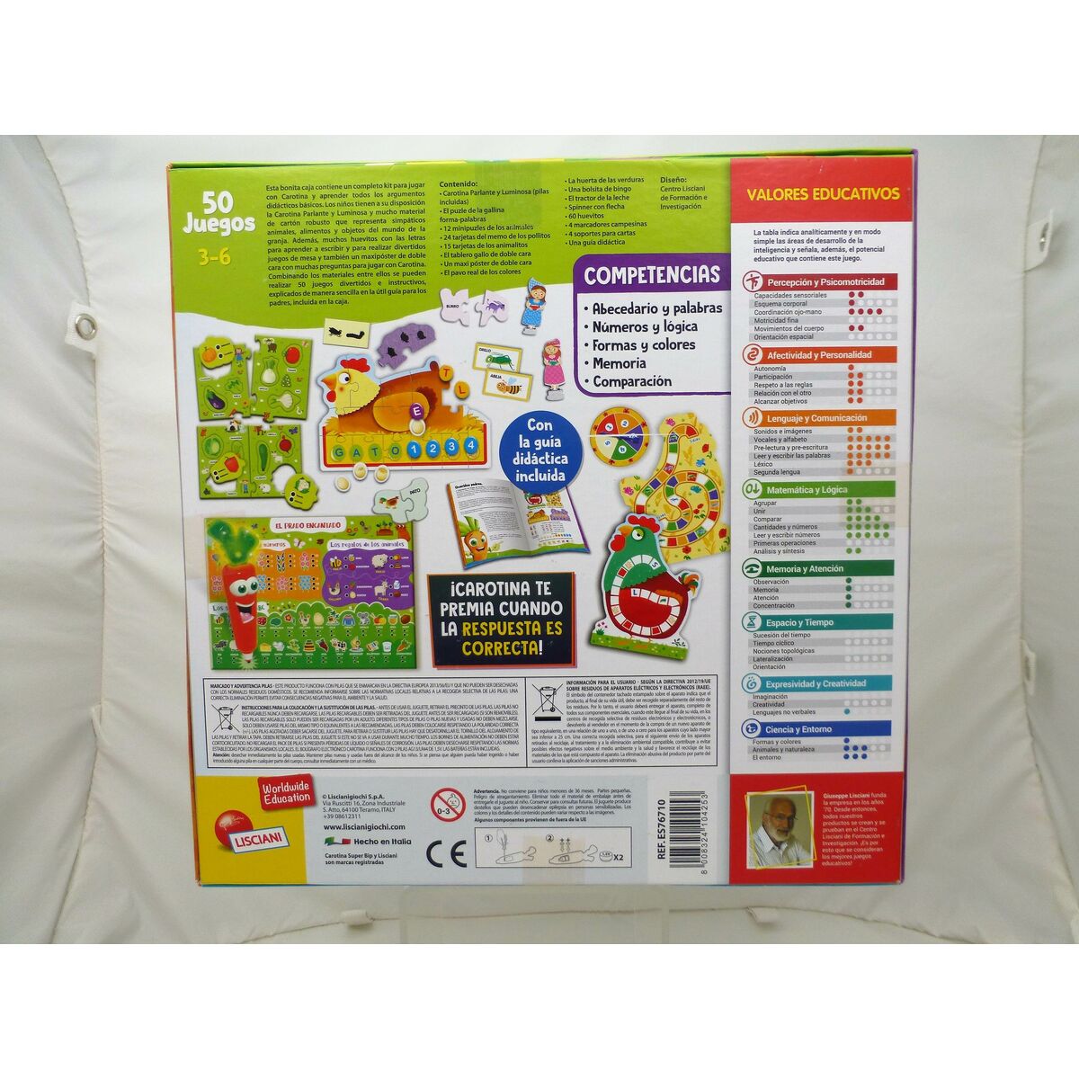 Jouet Educatif Lisciani Giochi Carotina Baby 50 Juegos 4,5 x 14,5 x 3,5 cm Électronique (6 Unités)