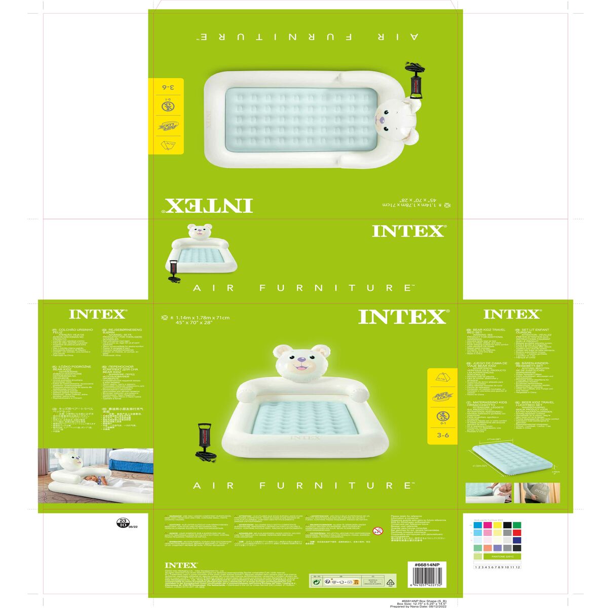 Lit Gonflable Intex Junior Ours 114 x 10 x 178 cm 3 Unités