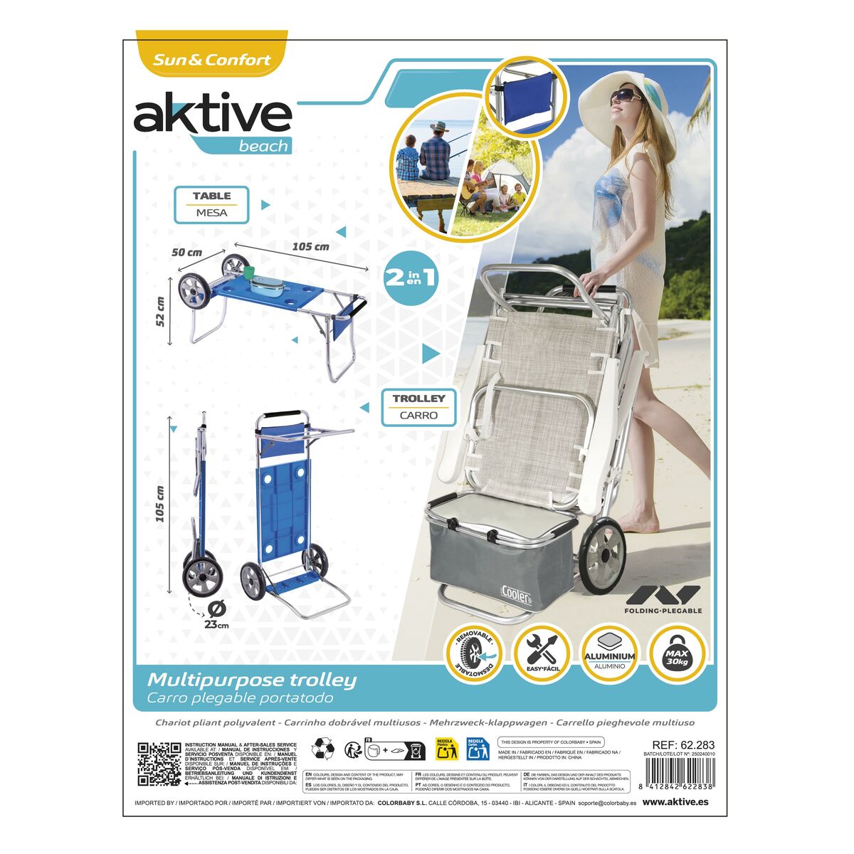 Chariot de plage polyvalent Aktive